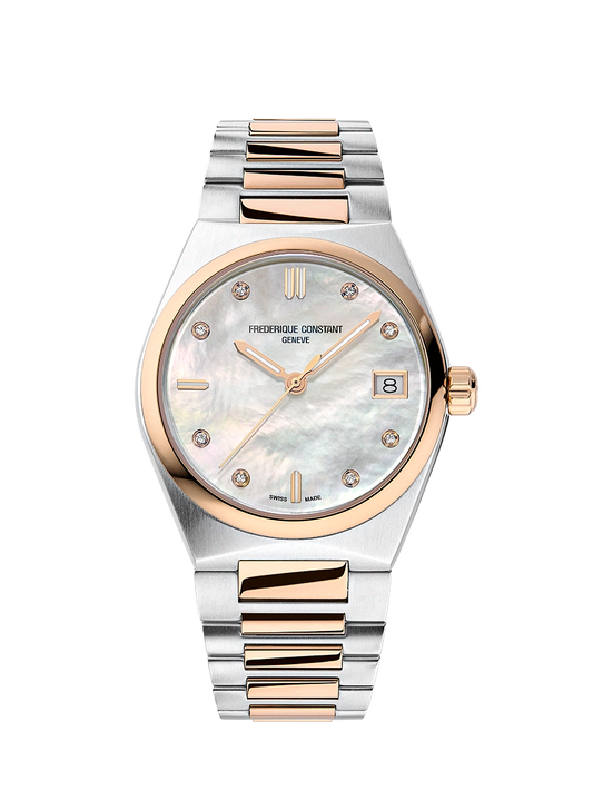 Frederique Highlife Quartz 31 MM SS Mother-of-pearl White Dial Watch FC-240MPWD2NH22B