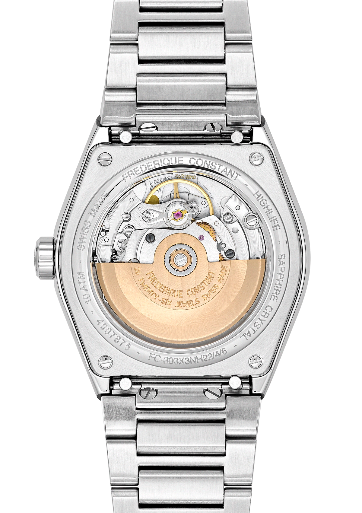 Frederique Highlife Automatic COSC 39 MM SS Brown Dial Watch FC-303C3NH6B