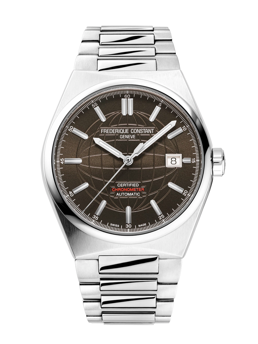 Frederique Highlife Automatic COSC 39 MM SS Brown Dial Watch FC-303C3NH6B