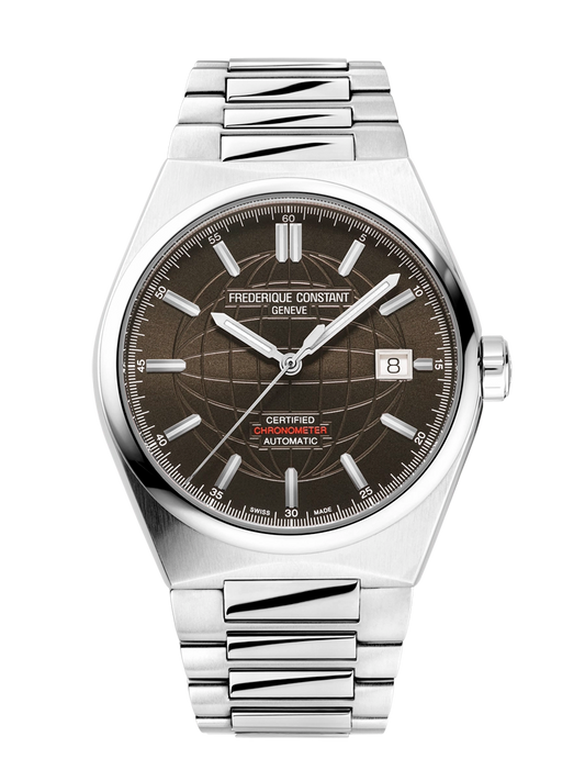 Frederique Highlife Automatic COSC 39 MM SS Brown Dial Watch FC-303C3NH6B