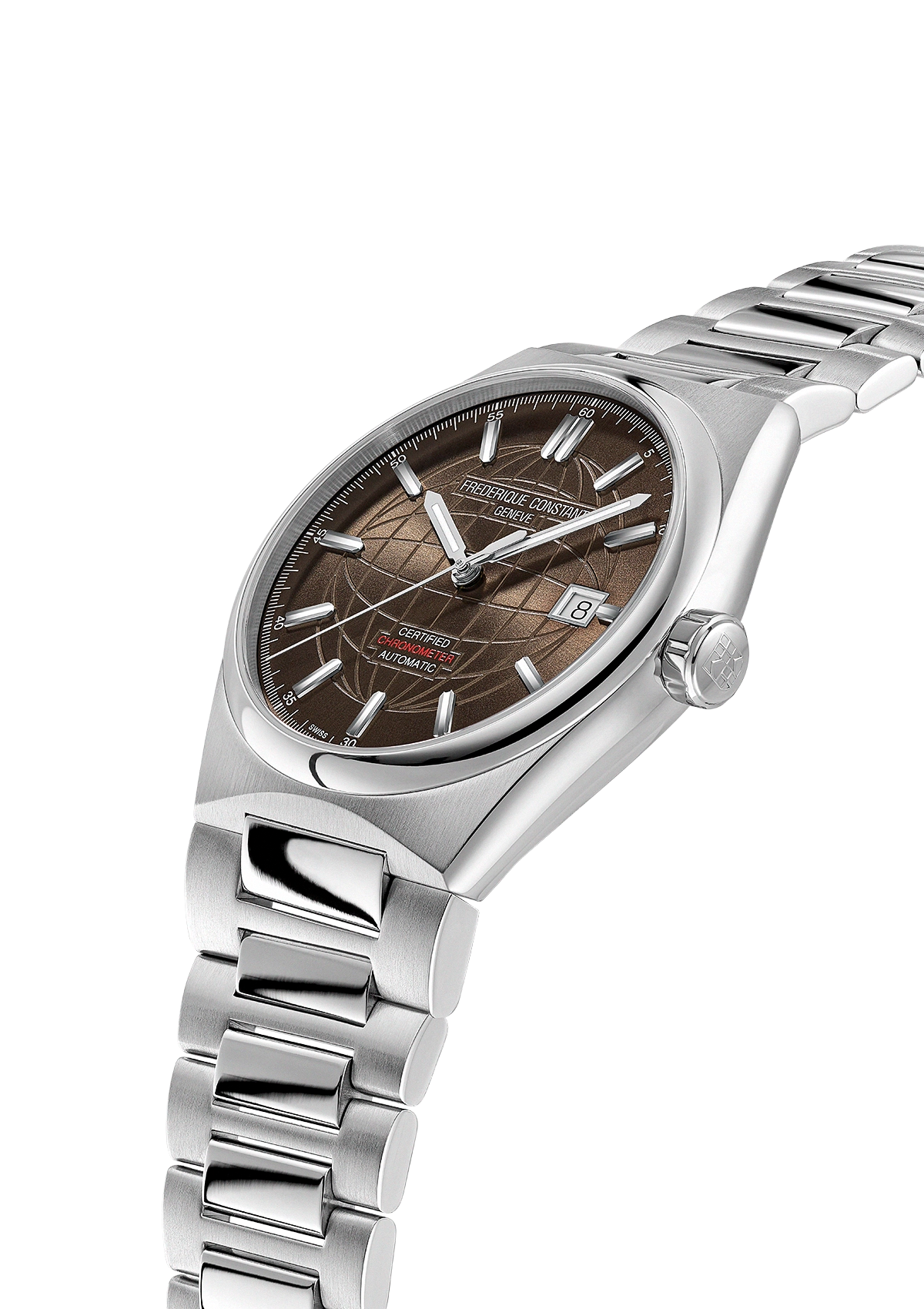 Frederique Highlife Automatic COSC 39 MM SS Brown Dial Watch FC-303C3NH6B