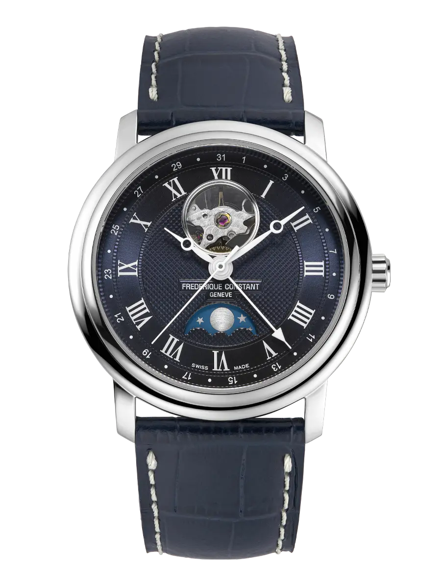 Frederique Classics Heart Beat Moonphase Date Automatic 40 MM Watch FC-335MCNW4P26