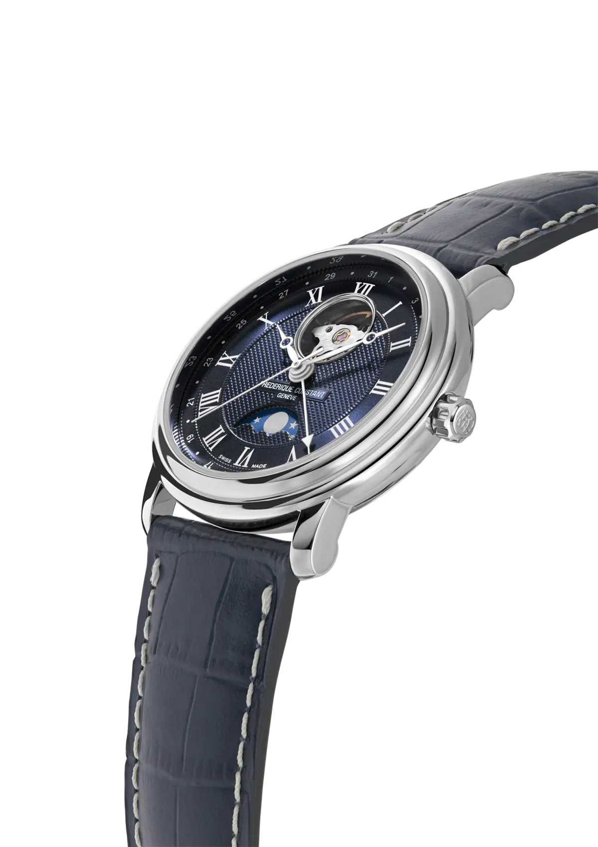 Frederique Classics Heart Beat Moonphase Date Automatic 40 MM Watch FC-335MCNW4P26