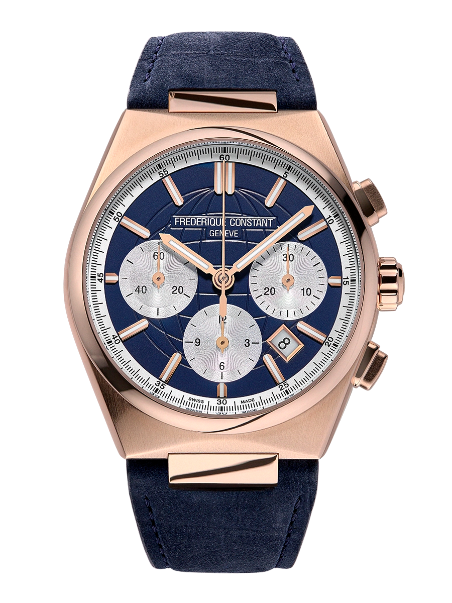 Frederique Highlife Twenty-fifth Anniversary Chronograph LE 41 MM Midnight Blue Dial Watch FC-391NS4NH4