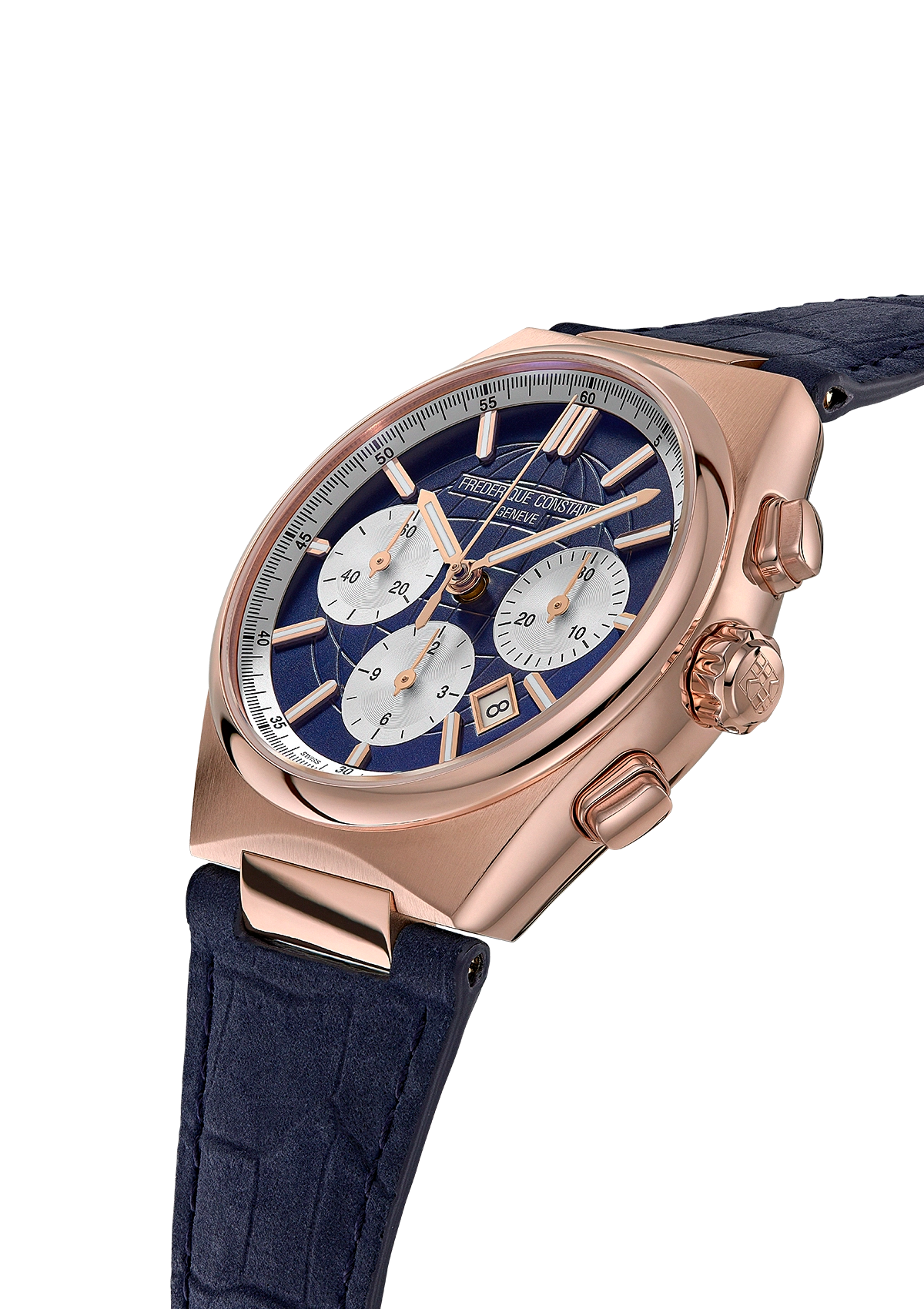 Frederique Highlife Twenty-fifth Anniversary Chronograph LE 41 MM Midnight Blue Dial Watch FC-391NS4NH4