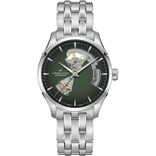 *PRE-ORDER* Hamilton Jazzmaster Open Heart Auto 40 MM Green Dial Watch H32675160