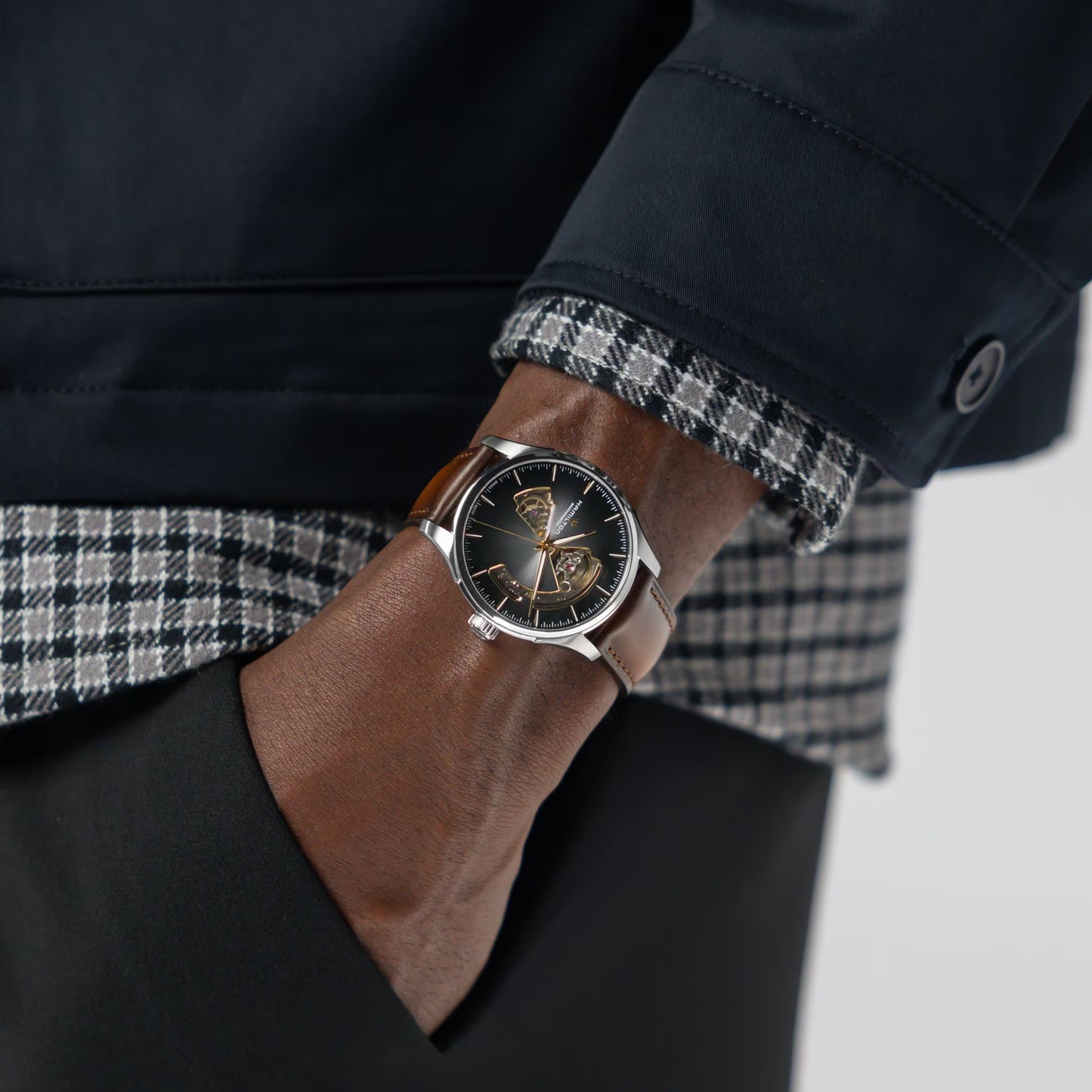 Hamilton Jazzmaster Open Heart Automatic 40 MM Sunray-brushed Dial Watch H32675581