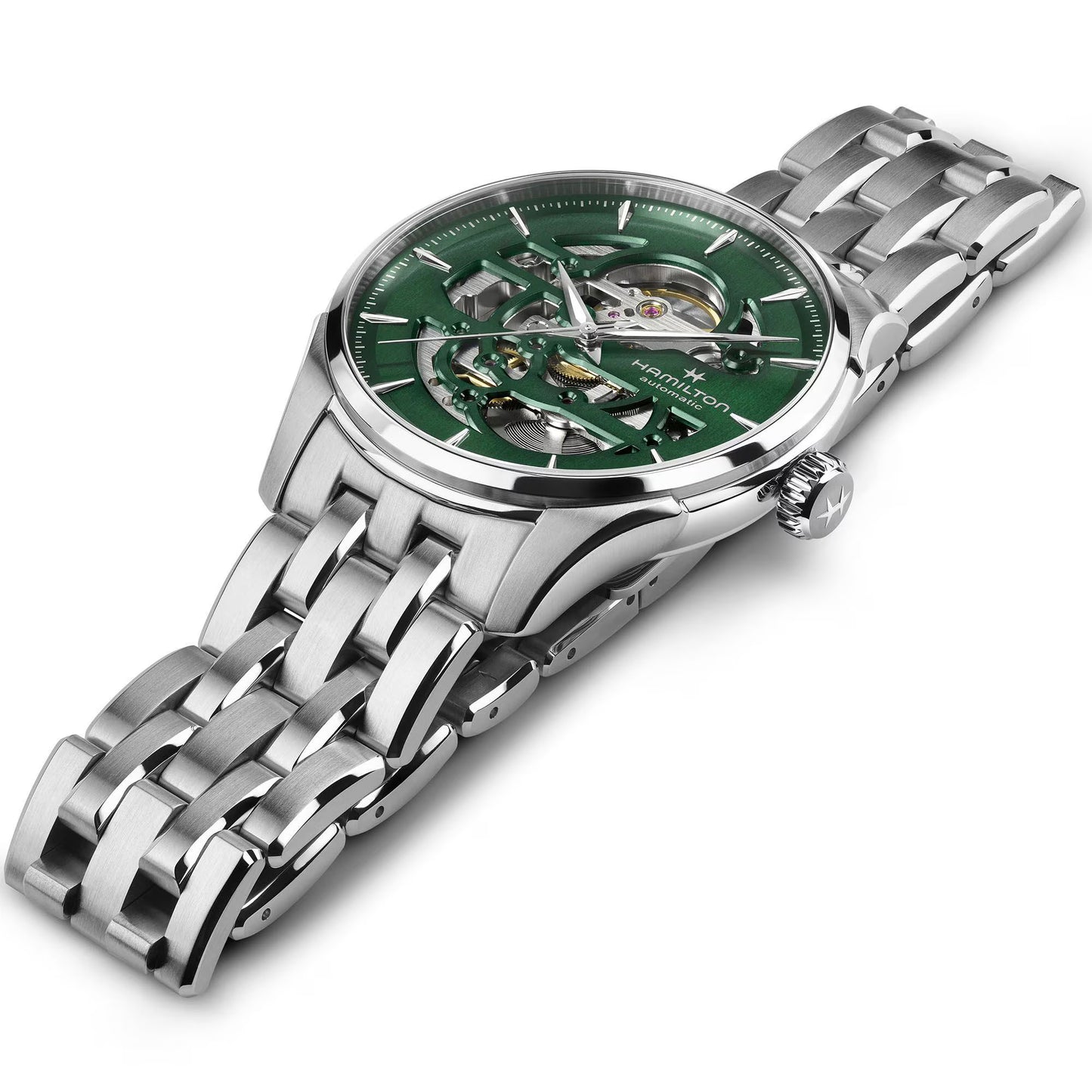 Hamilton Skeleton Automatic 40 MM Green Dial Watch H42535160