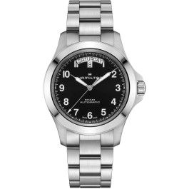 Hamilton Khaki Field King Day-Date Automatic 40 MM Stainless Steel Black Dial Watch H64475131