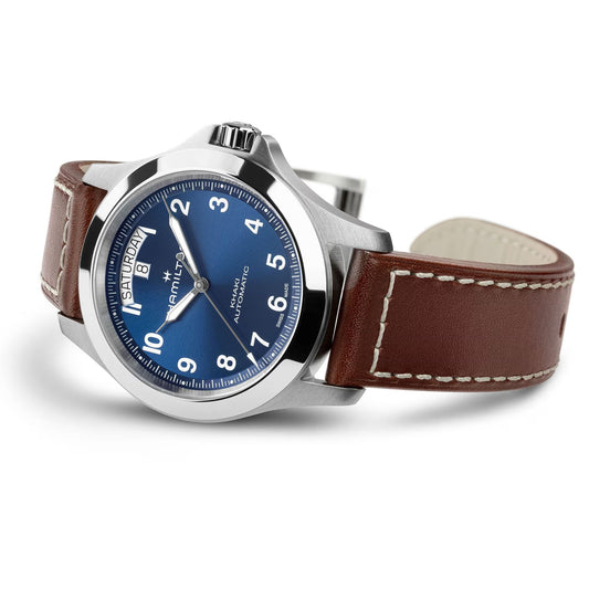 *PRE-ORDER* Hamilton Khaki Field King Automatic 40 MM Stainless Steel Blue Dial Watch H64475540