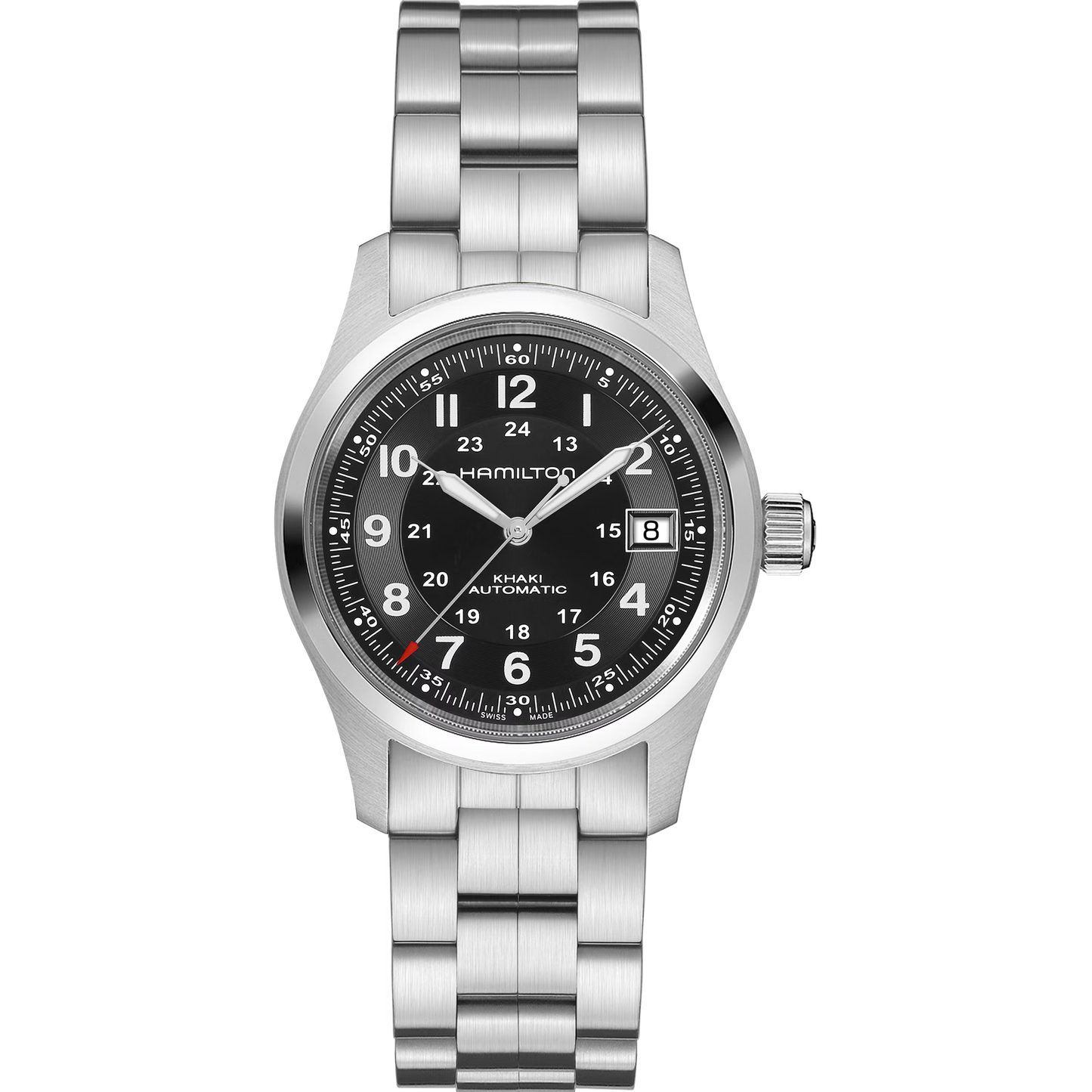 *PRE-ORDER* Hamilton Khaki Field Automatic 38 MM Stainless Steel Black Dial Watch H70455133