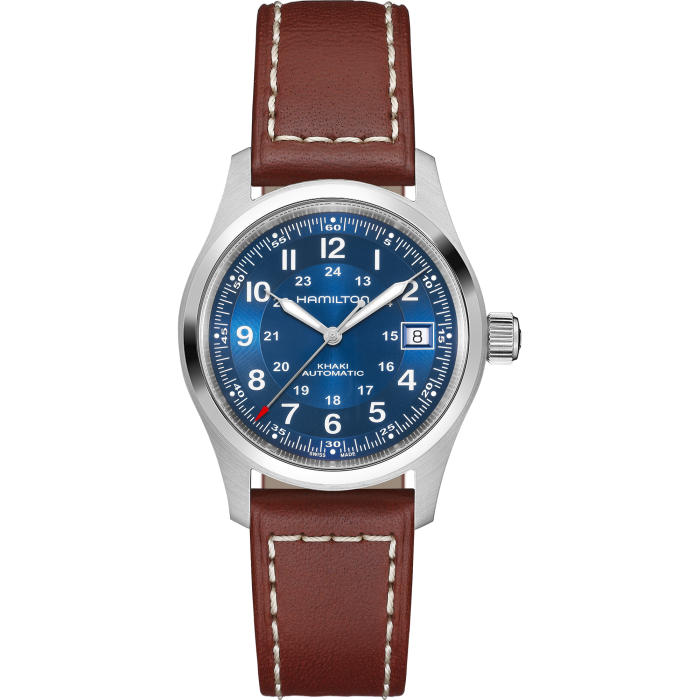 Hamilton Khaki Field Automatic Stainless Steel 38 MM Blue Dial Watch H70455540