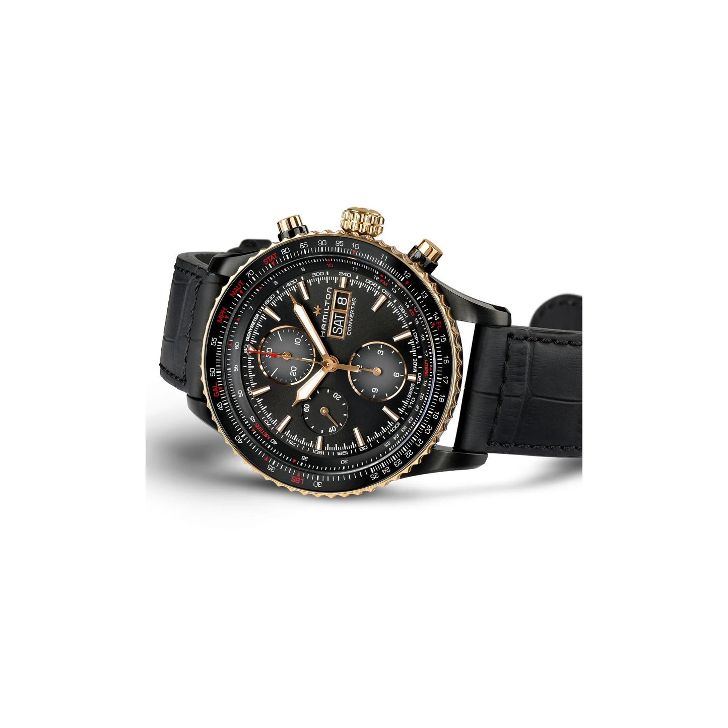 Hamilton Khaki Pilot Converter Chrono Automatic 44 MM Black Dial Watch H76736730