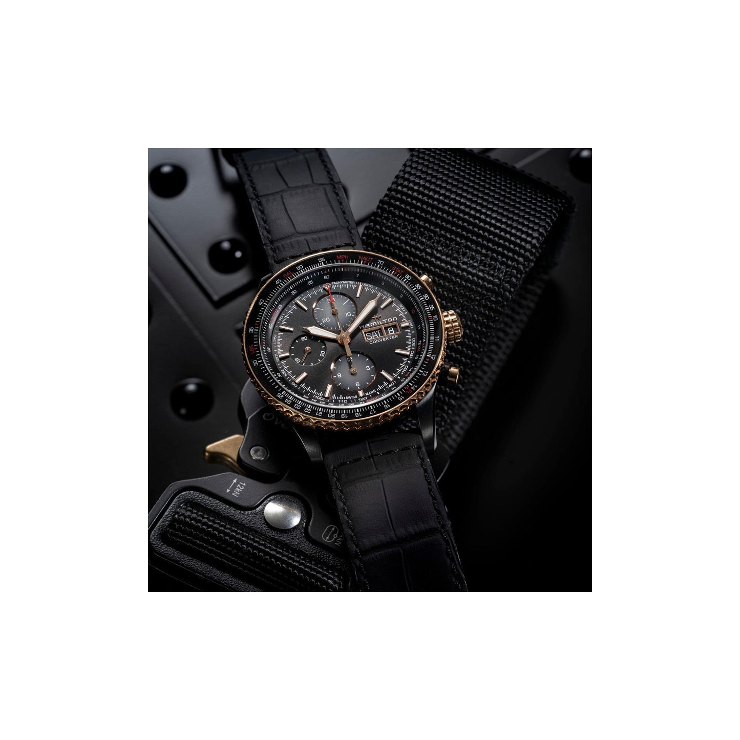 Hamilton Khaki Pilot Converter Chrono Automatic 44 MM Black Dial Watch H76736730