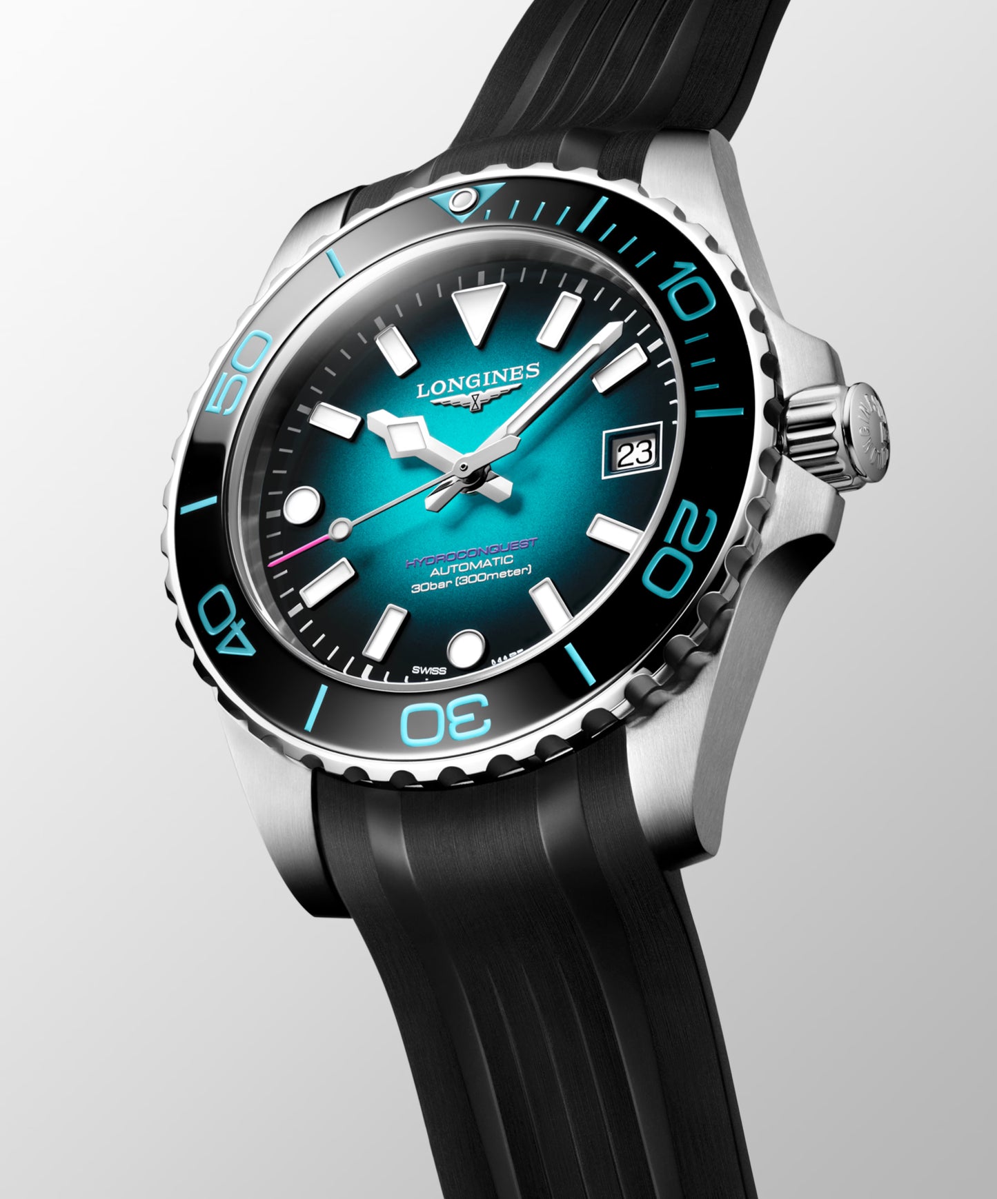 Longines Hydroconquest 2026 COMMONWEALTH GAMES 42 MM Automatic SS Teal Gradient Lacquered Dial Watch L37884099