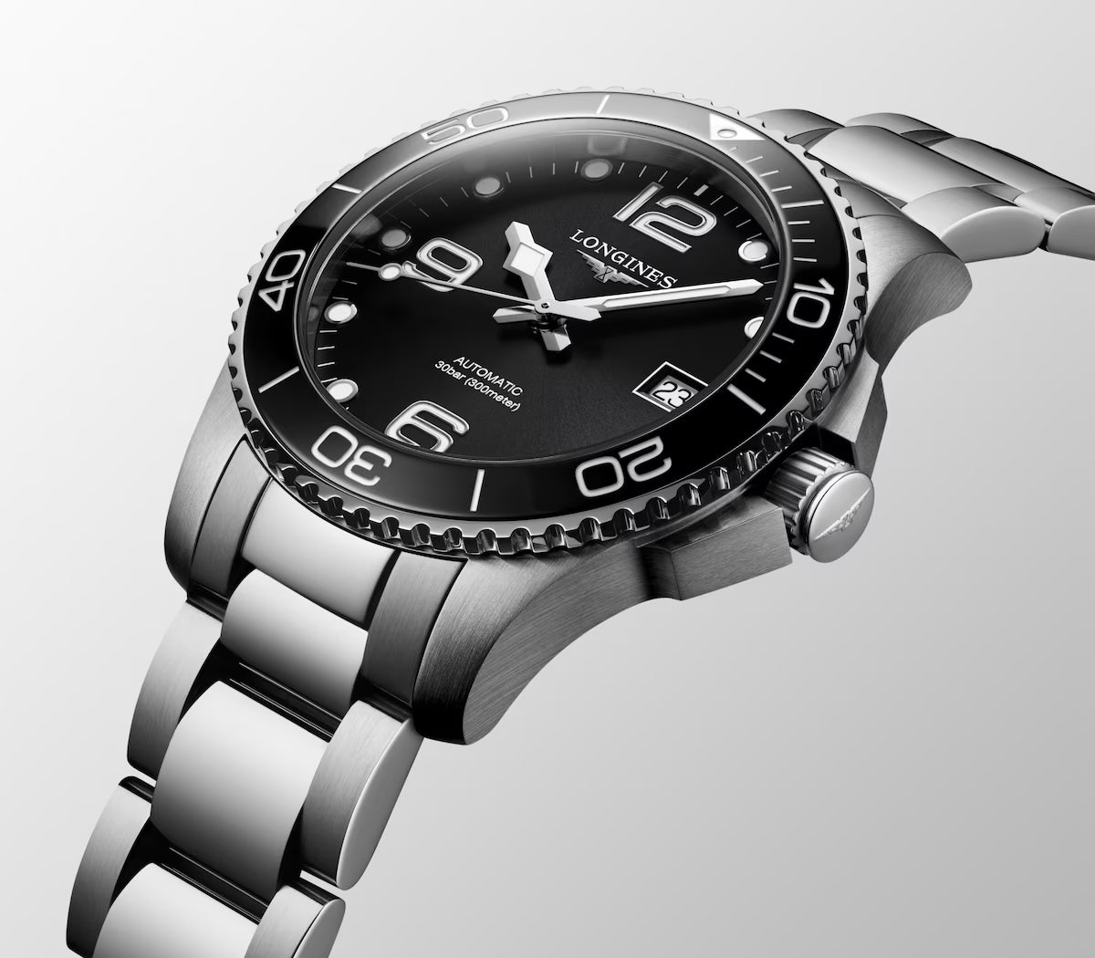 Longines Hydroconquest 39 MM Automatic SS Black Dial Watch L37804566
