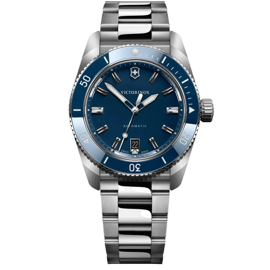 Victorinox Maverick Automatic 39mm steel bracelet blue dial watch 242106