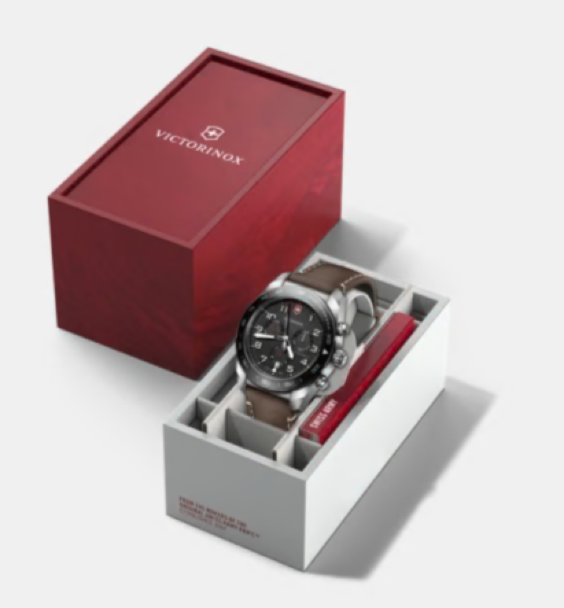 Victorinox Swiss Army Chronograph 42 MM Stainless Steel Black Dial Watch 242046