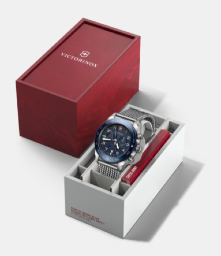 Victorinox Swiss Army Chronograph 42 MM Stainless Steel Blue Dial Watch 242049