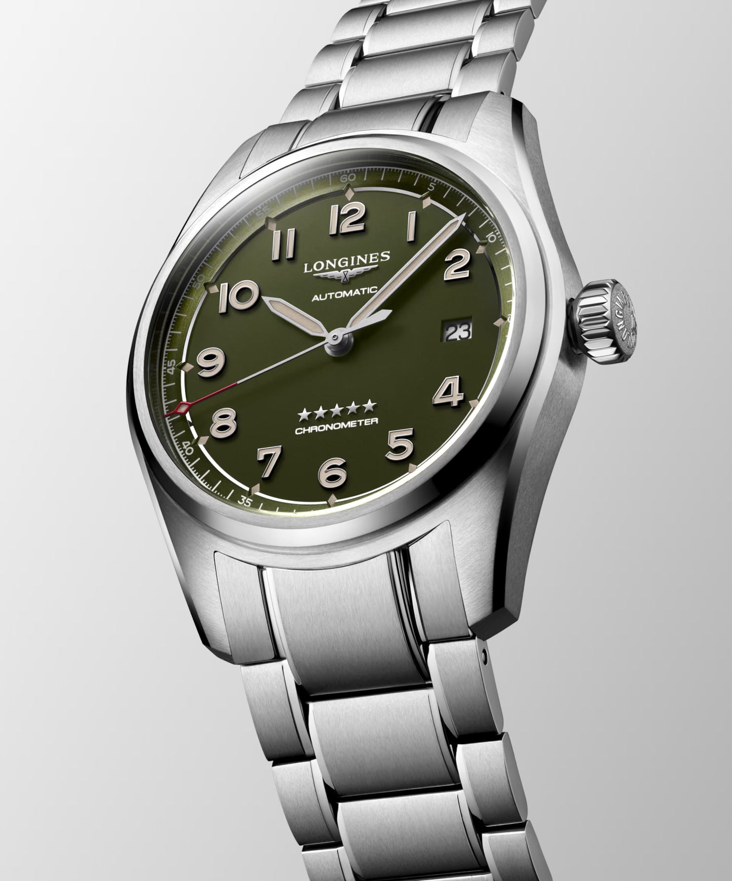 Longines Spirit 40 MM Automatic Stainless Green Dial Watch L38104036
