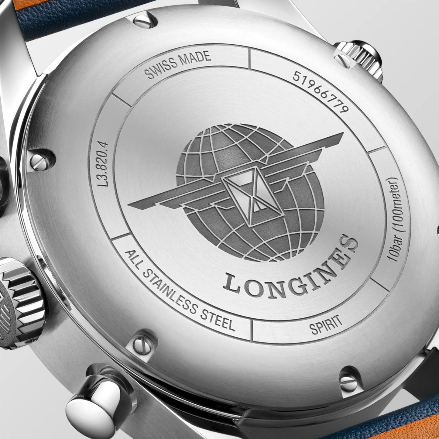 Longines Spirit Automatic Chronograph 42 MM Blue Dial SS Watch L38204930