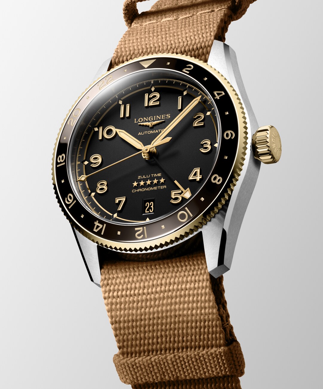 Longines Spirit Zulu Time Chronometer 39 MM Automatic Watch L38025539