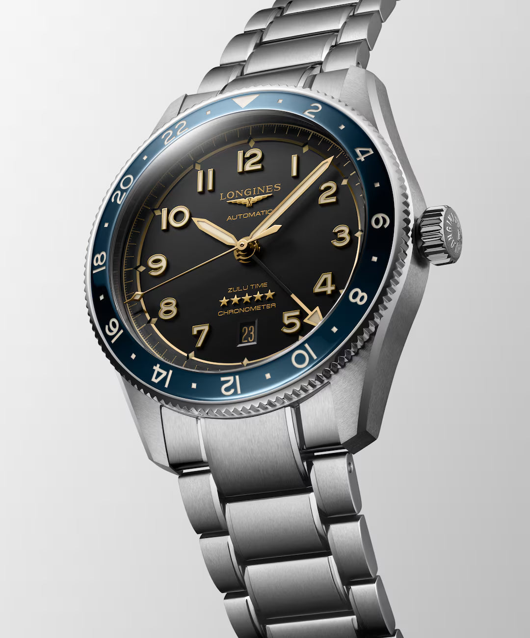 Longines Spirit Zulu Time Auto Chronometer 42 MM Anthracite Dial Watch L38124606
