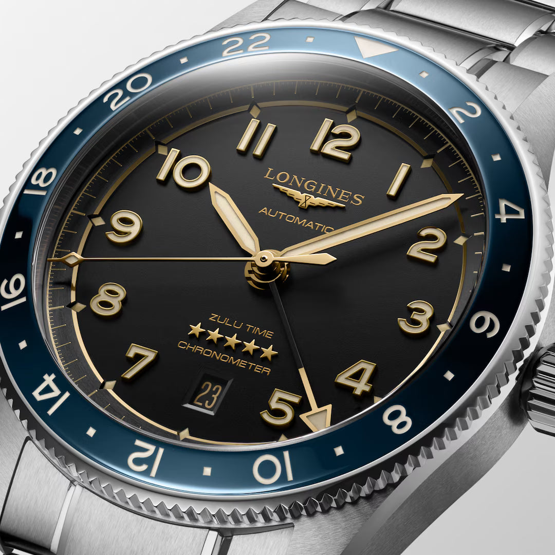 Longines Spirit Zulu Time Auto Chronometer 42 MM Anthracite Dial Watch L38124606