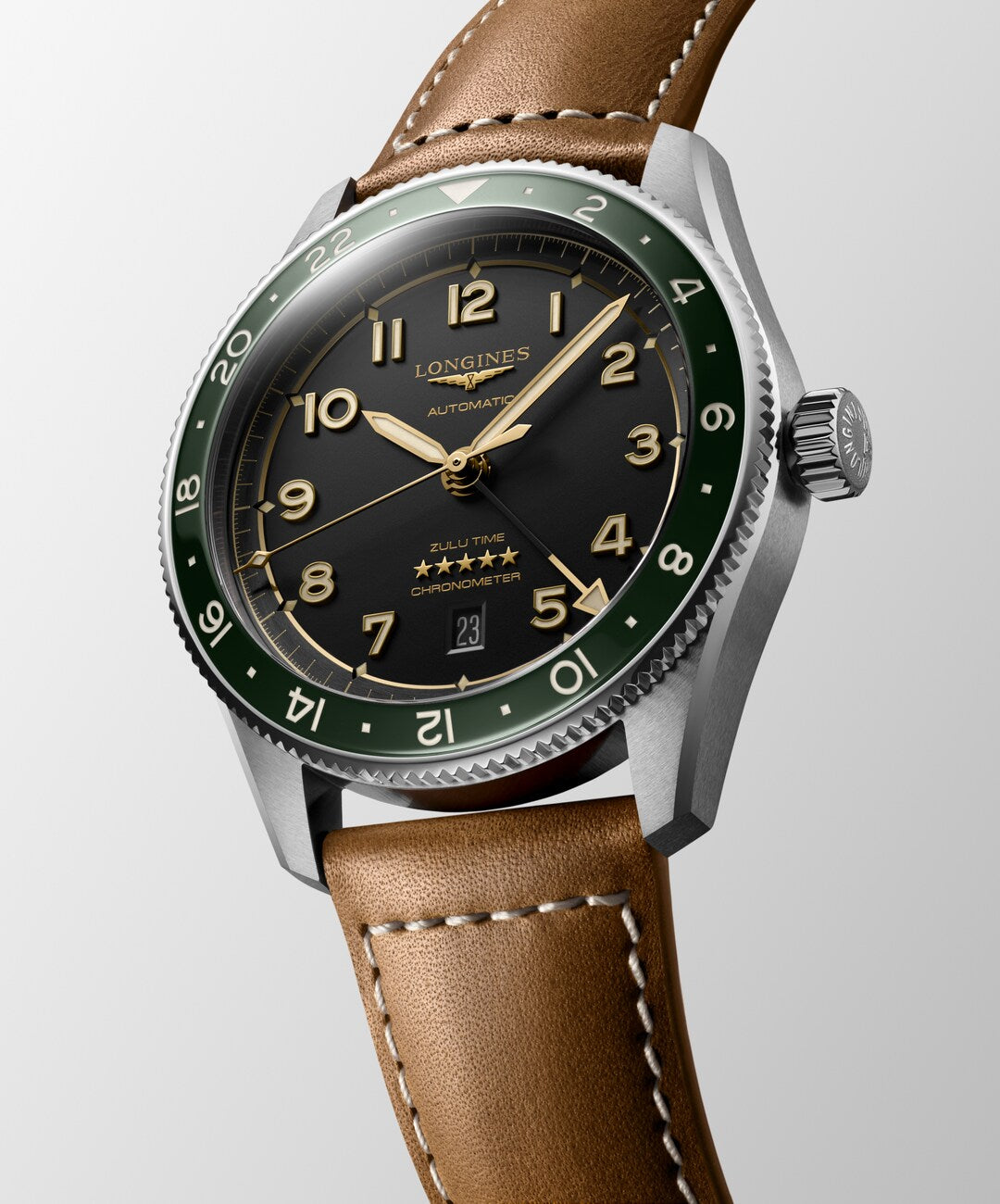 Longines Spirit Zulu Time Automatic 42 MM Anthracite Dial Watch L38124632
