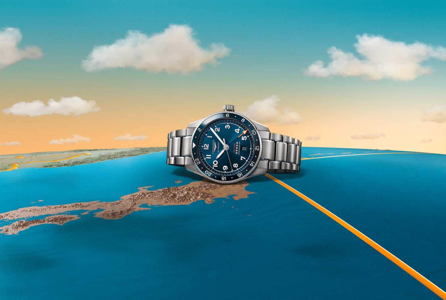 Longines Spirit Zulu Time Automatic 42 MM SS Blue Dial Watch L38124936