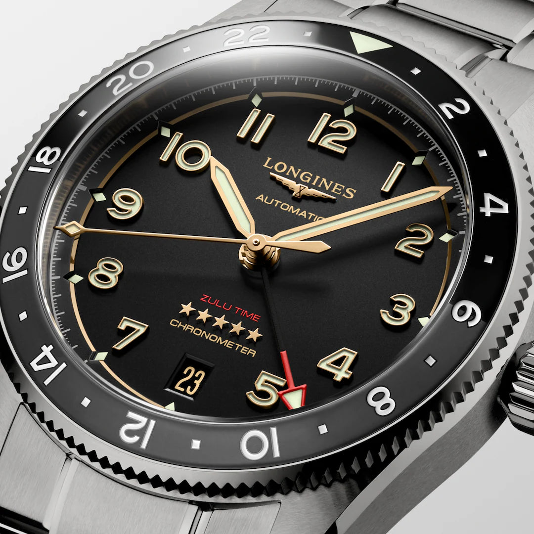 Longines Spirit Zulu Time Titanium 39 MM Anthracite Dial Automatic Watch L38021536