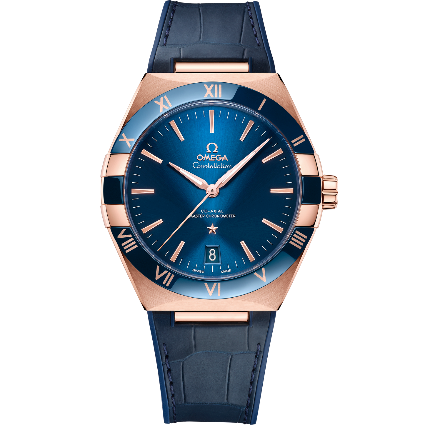 Omega Constellation 41mm Sedna Gold Blue Dial 131.63.41.21.03.001