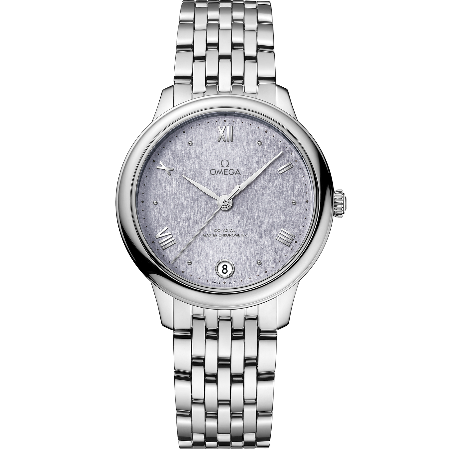 Omega De Ville Prestige 34 MM Steel On Steel Blue Dial Watch 434.10.34.20.03.001