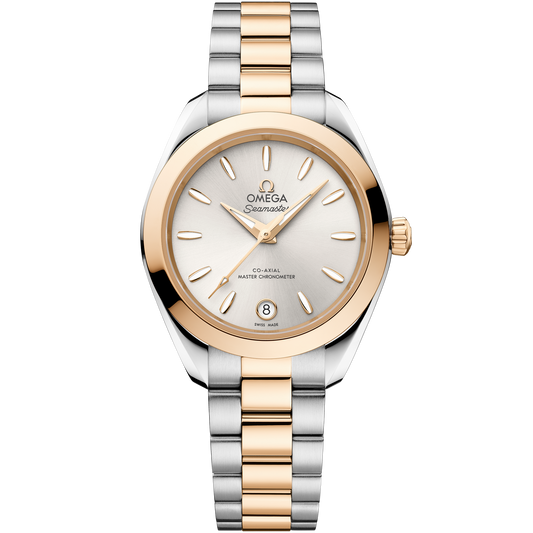 Omega Seamaster Aqua Terra 150M 30mm Moonshine Gold Silver Dial 220.20.30.20.02.001