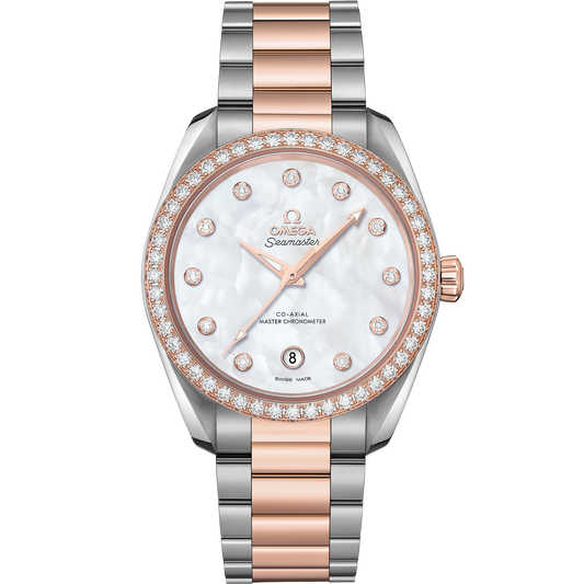 Omega Seamaster Aqua Terra 150M 38mm Diamond White Mother of Pearl Dial 220.25.38.20.55.001
