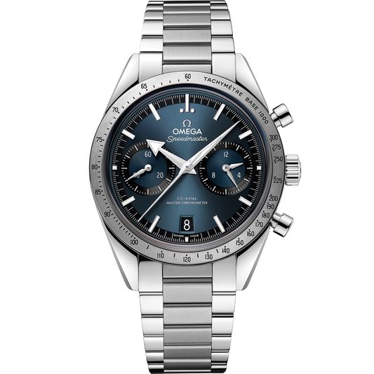 Omega Speedmaster '57 40.5 MM Steel On Steel Blue Dial Watch 332.10.41.51.03.001