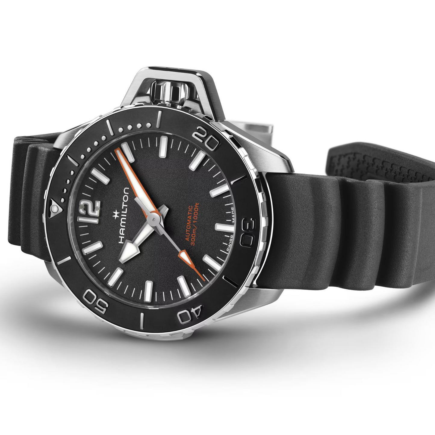 Hamilton Khaki Navy Frogman Automatic 41 MM Black Dial Watch H77455330
