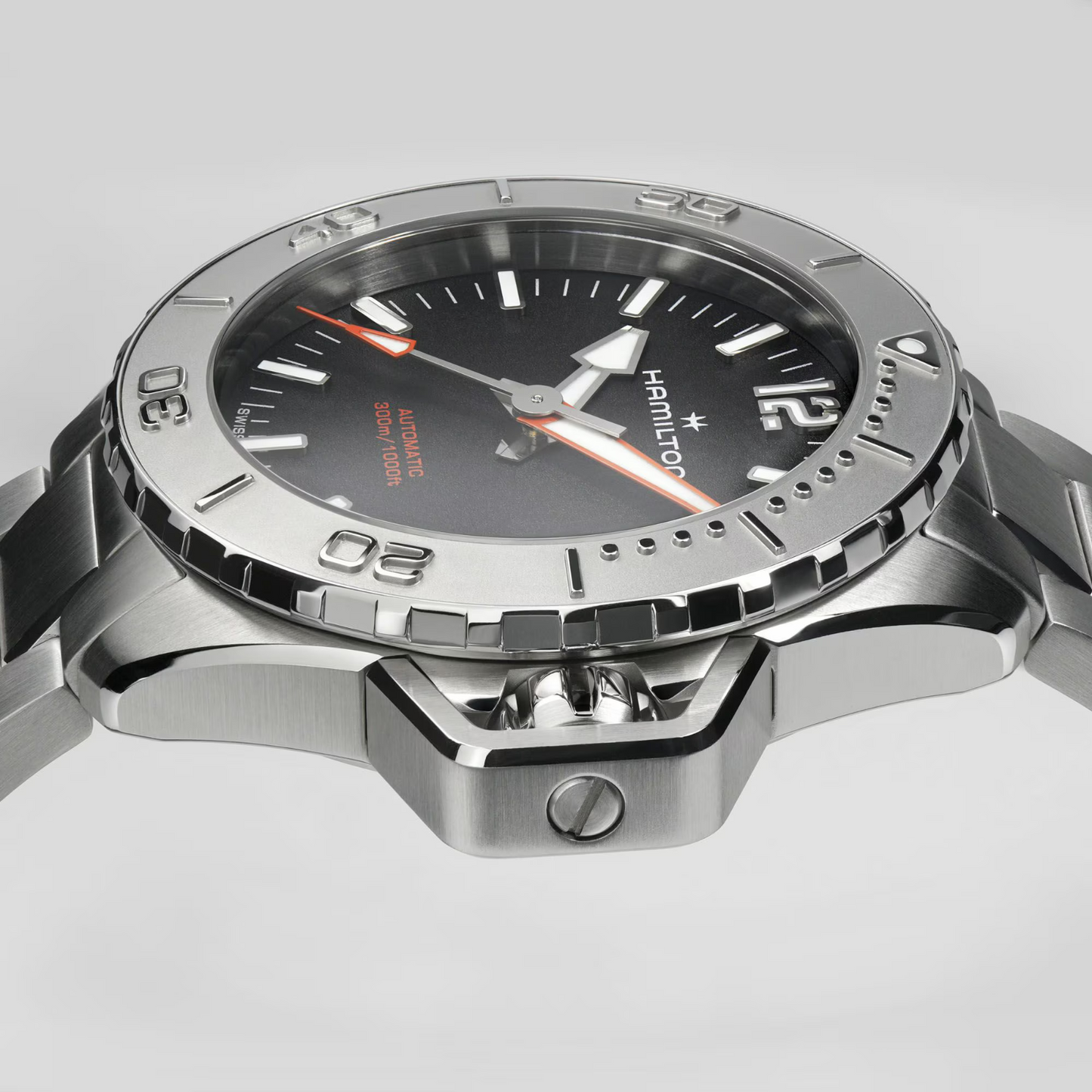 Hamilton Khaki Navy Frogman Automatic 41 MM Full SS Black Dial Watch H77485130