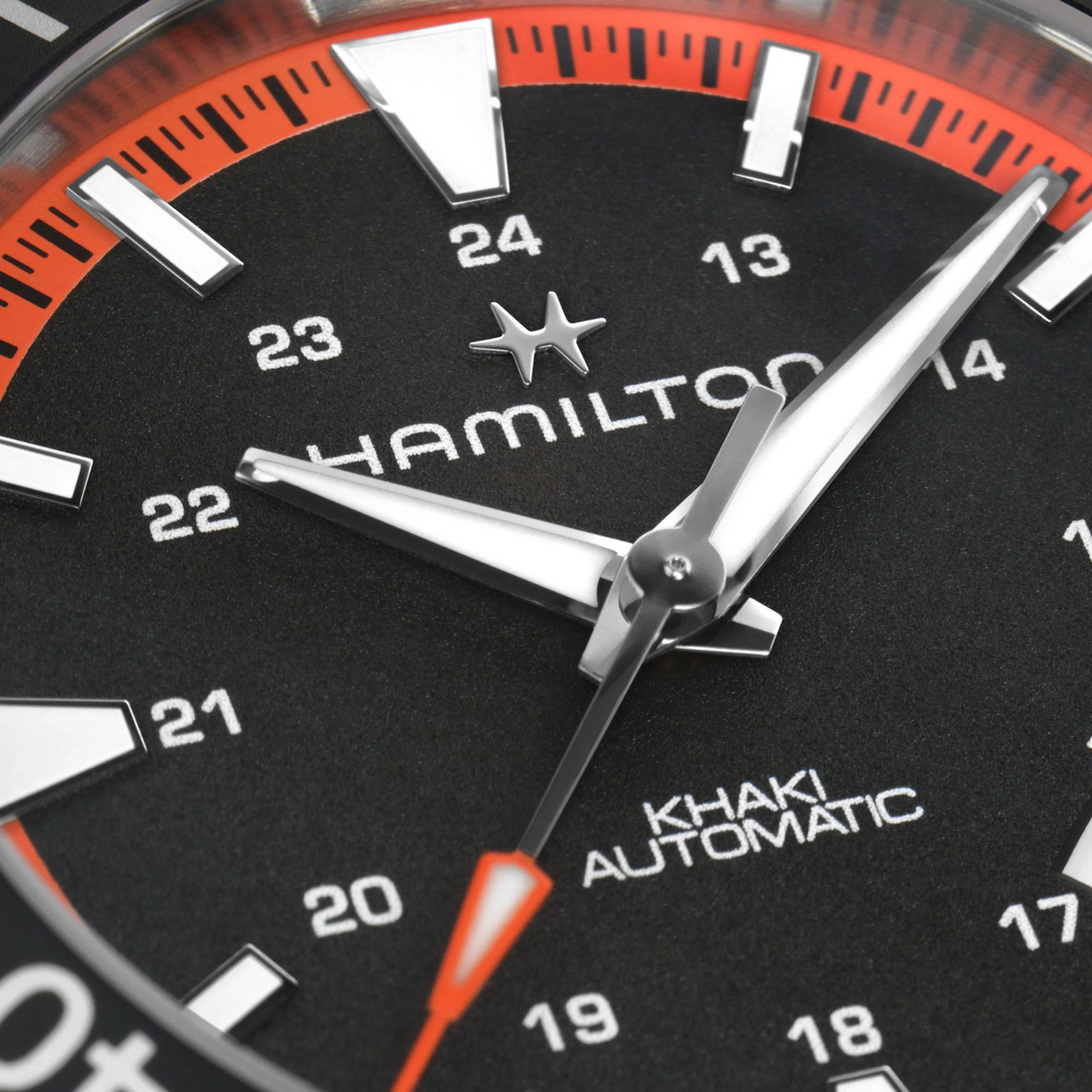 Hamilton Khaki Navy Scuba Automatic 40 MM Black and Orange Watch H82395331