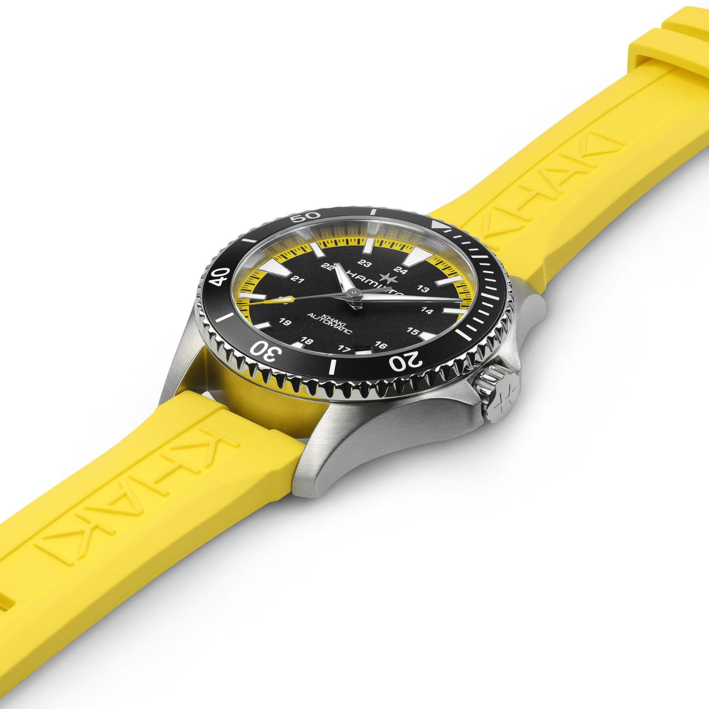 Hamilton Khaki Navy Scuba Automatic 40 MM Black and Yellow Watch H82395332