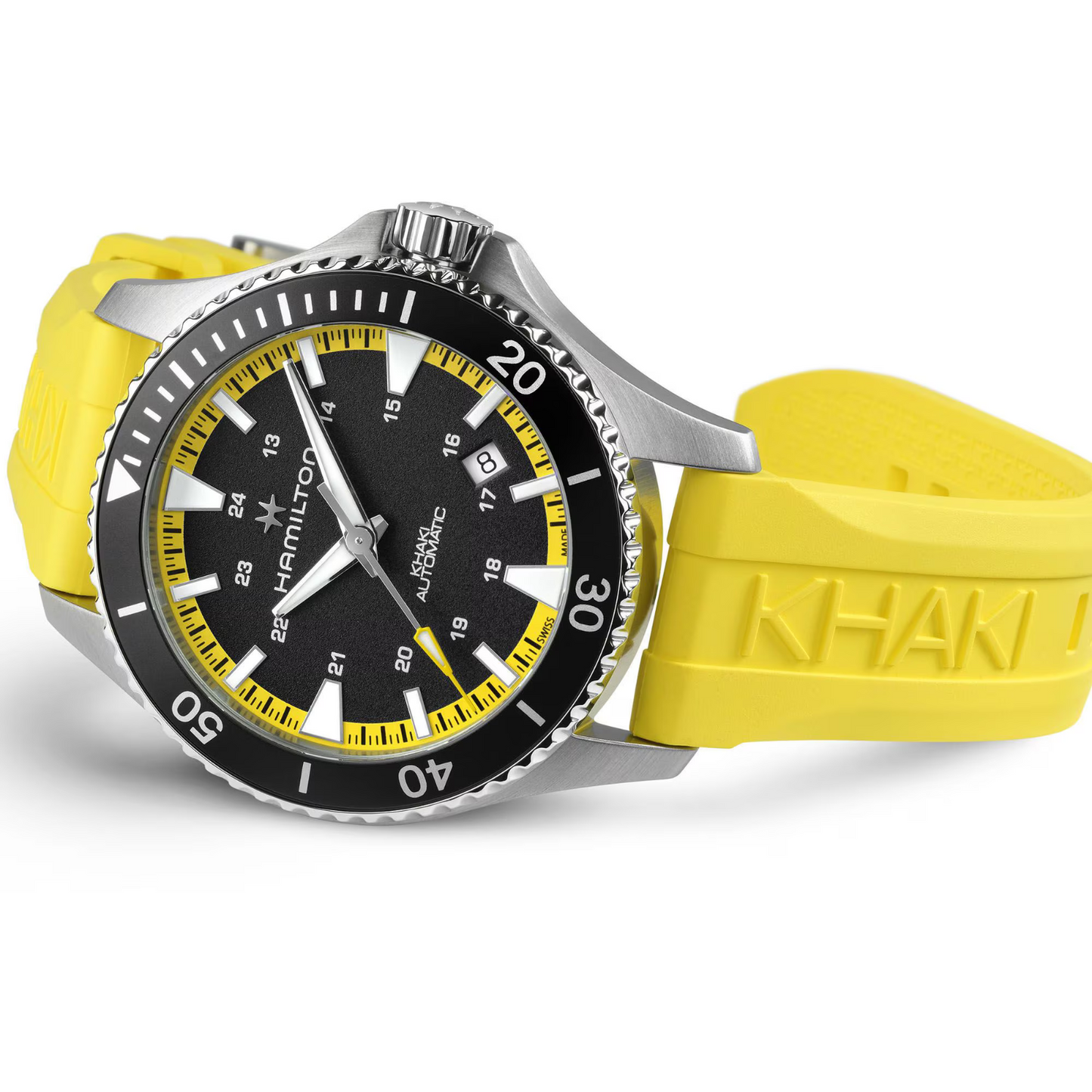 Hamilton Khaki Navy Scuba Automatic 40 MM Black and Yellow Watch H82395332