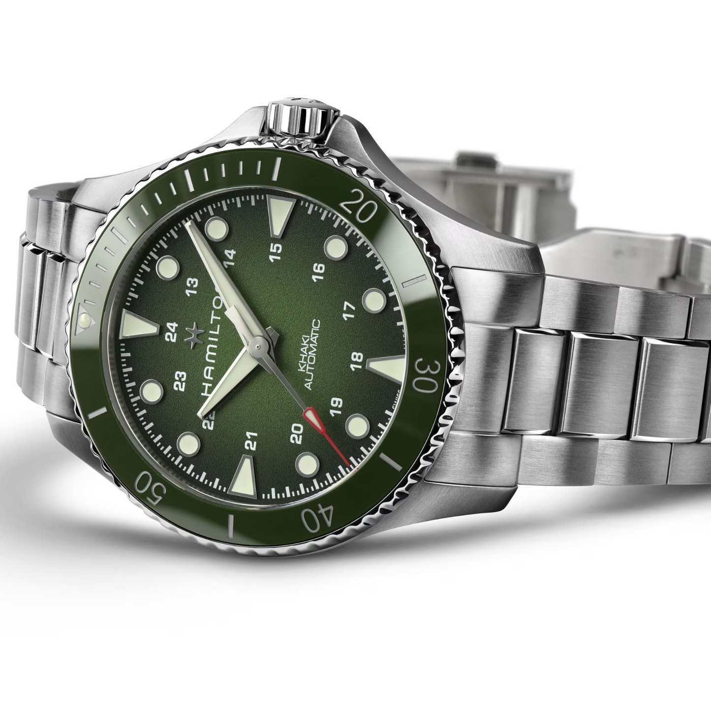 Hamilton Khaki Navy Scuba Automatic 43 MM SS Green Dial Watch H82525160