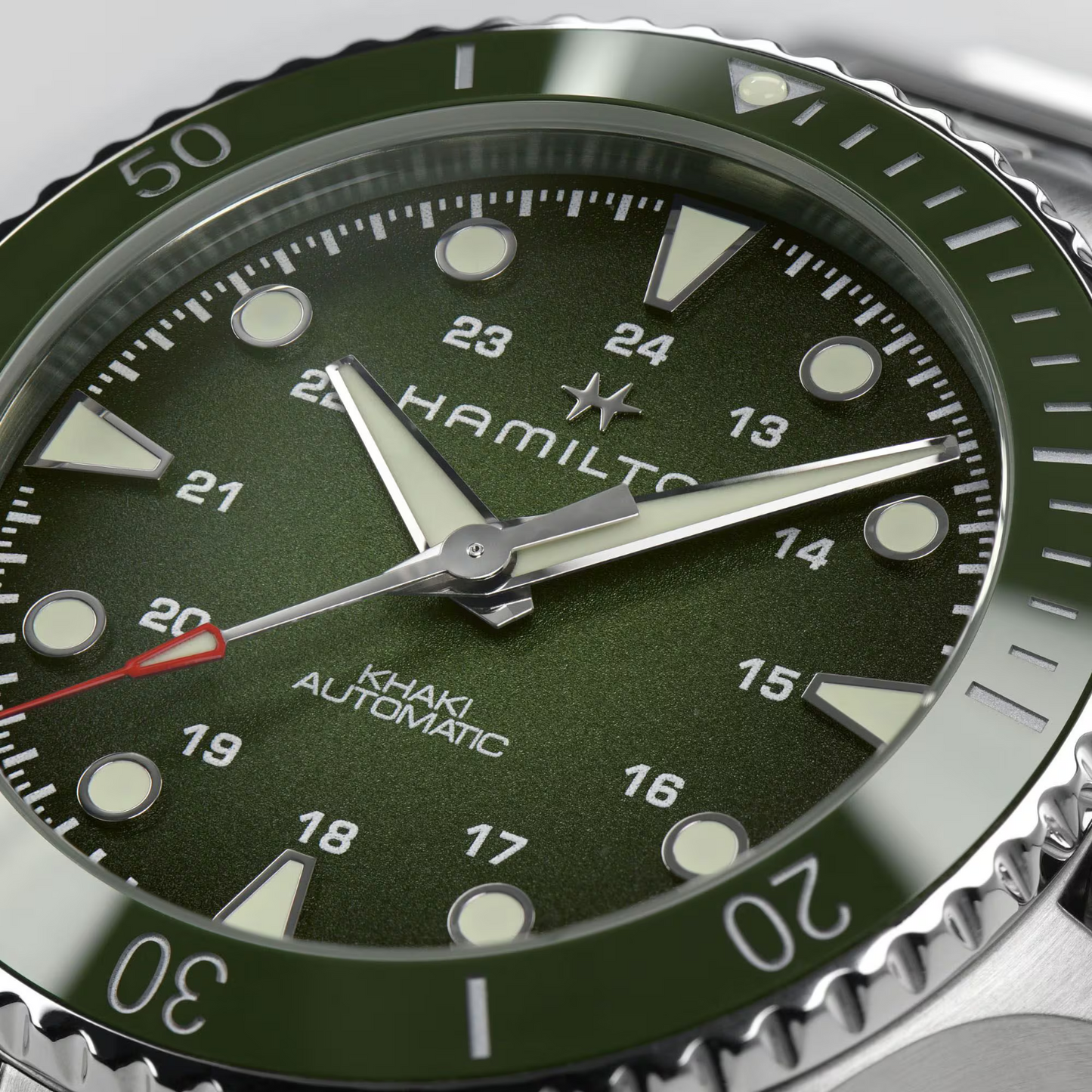 Hamilton Khaki Navy Scuba Automatic 43 MM SS Green Dial Watch H82525160