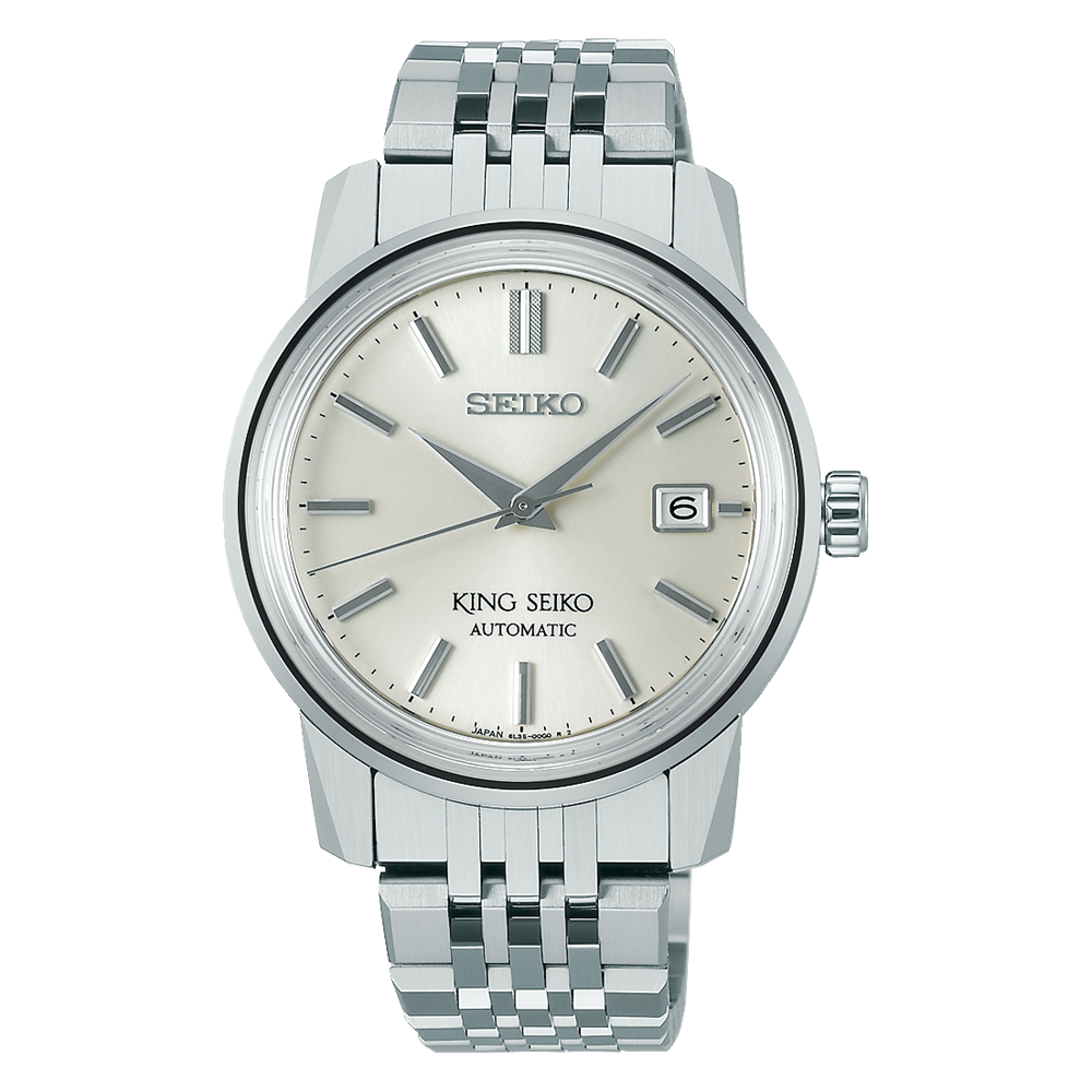 King Seiko Stainless Steel 38.6 MM Sunray Silver Dial Automatic Watch SJE089J1