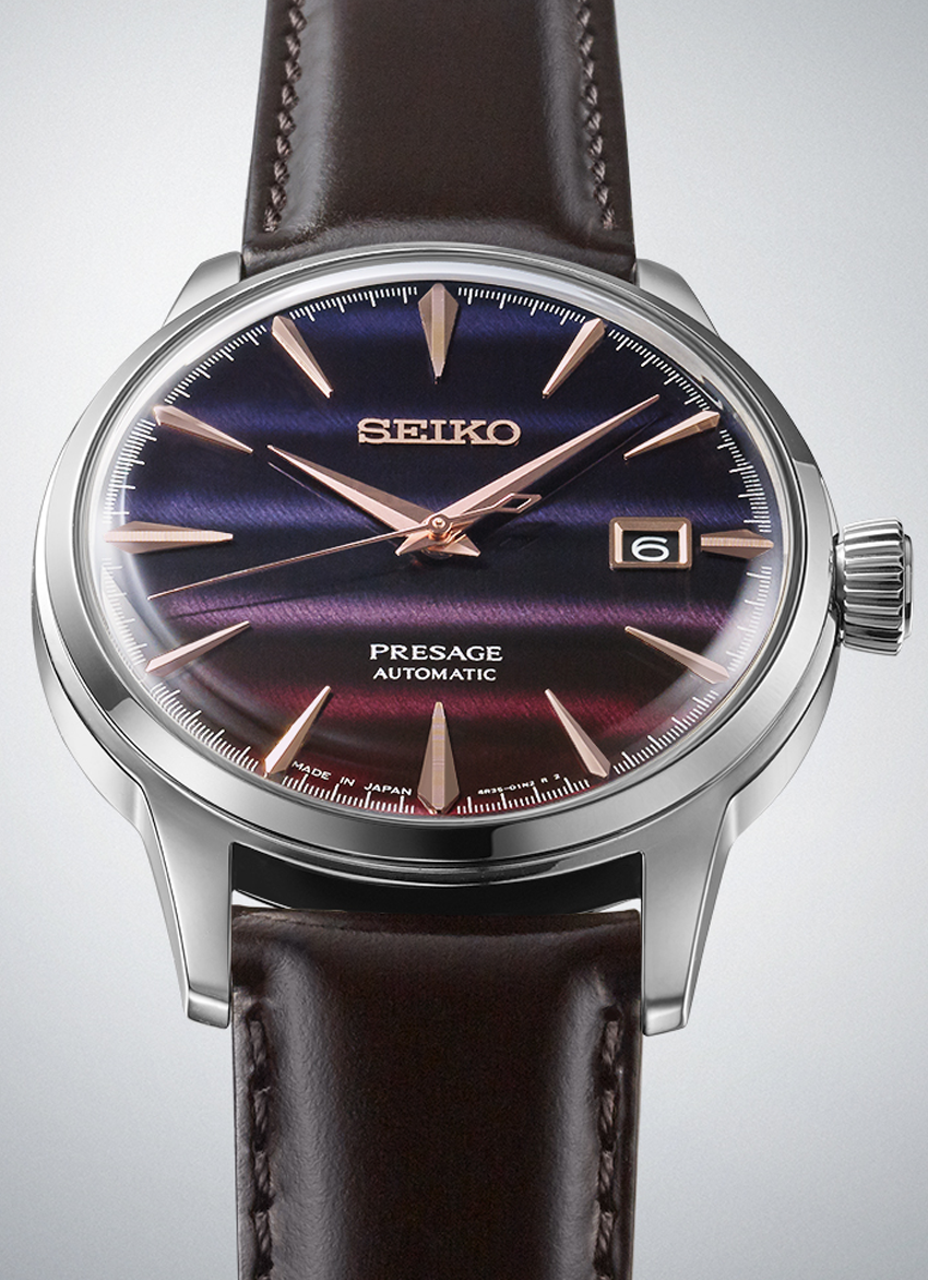 Seiko Presage Cocktail Time Star Bar LE Purple Sunset 40.5 MM Watch - SRPK75J1