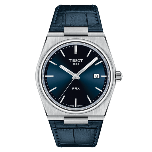 *PRE-ORDER* Tissot PRX 40 MM SS Leather Bracelet Blue Dial Quartz Watch T137.410.16.041.00
