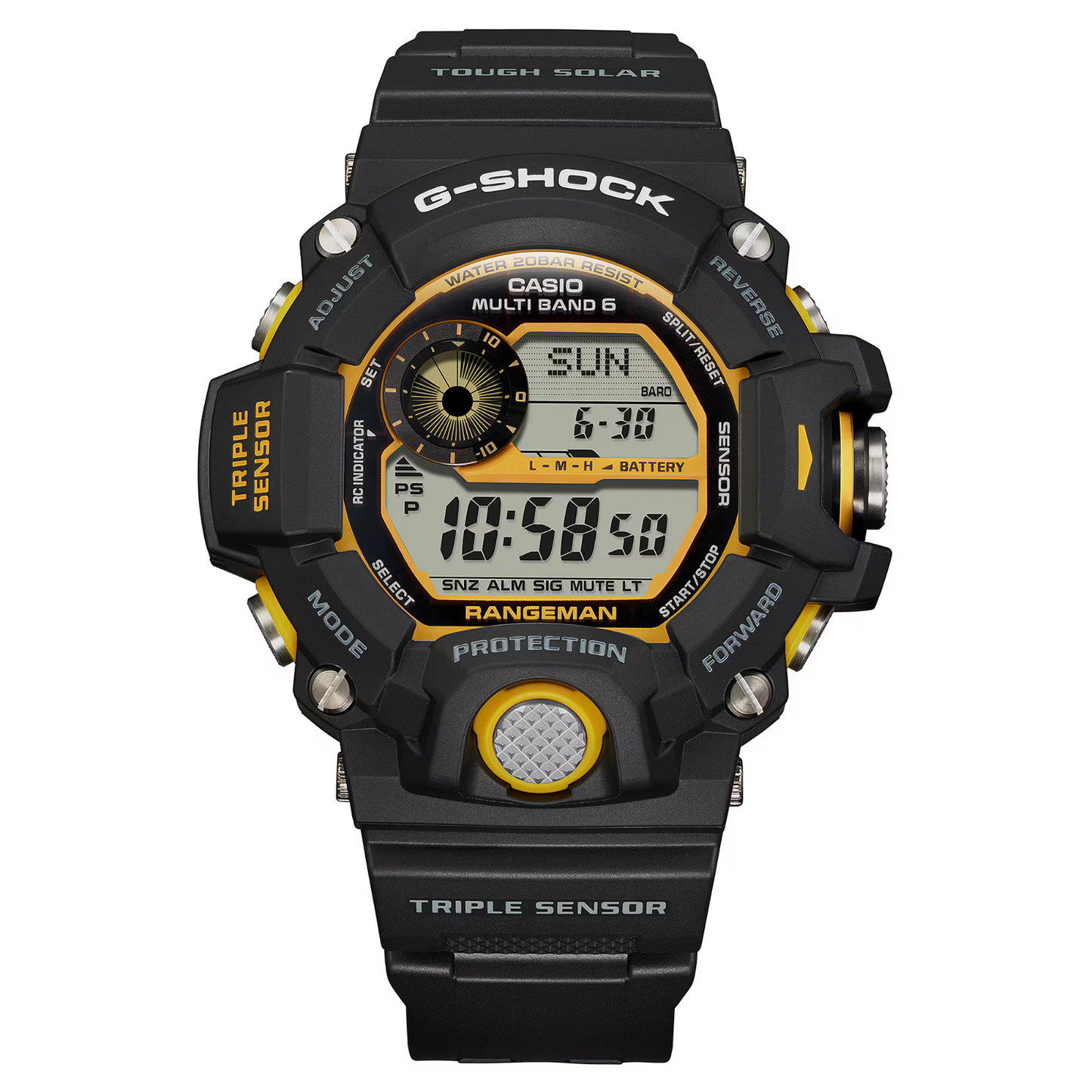 Casio G-Shock Master Of G Rangeman Black And Yellow Resin Watch GW-9400Y-1DR