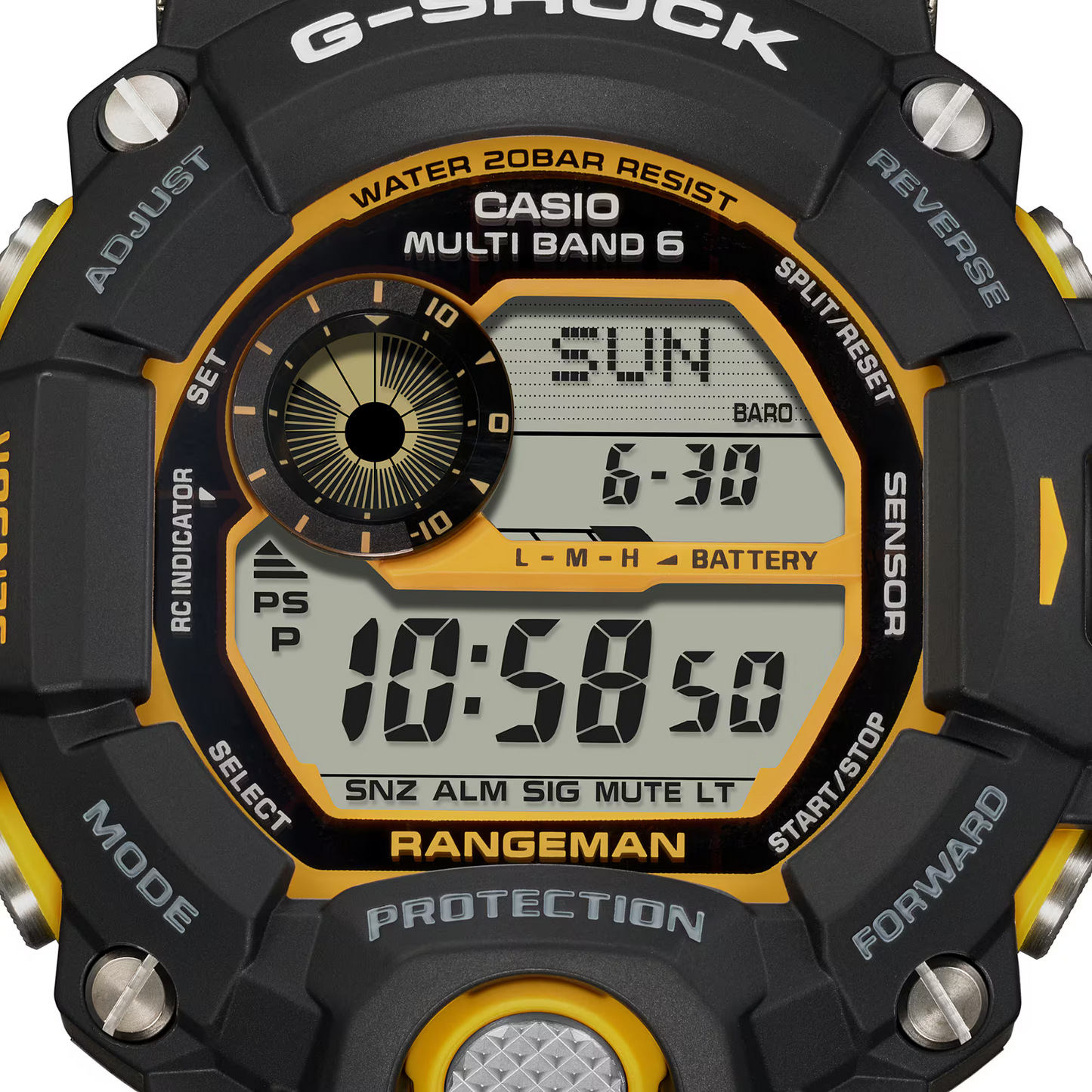 Casio G-Shock Master Of G Rangeman Black And Yellow Resin Watch GW-9400Y-1DR