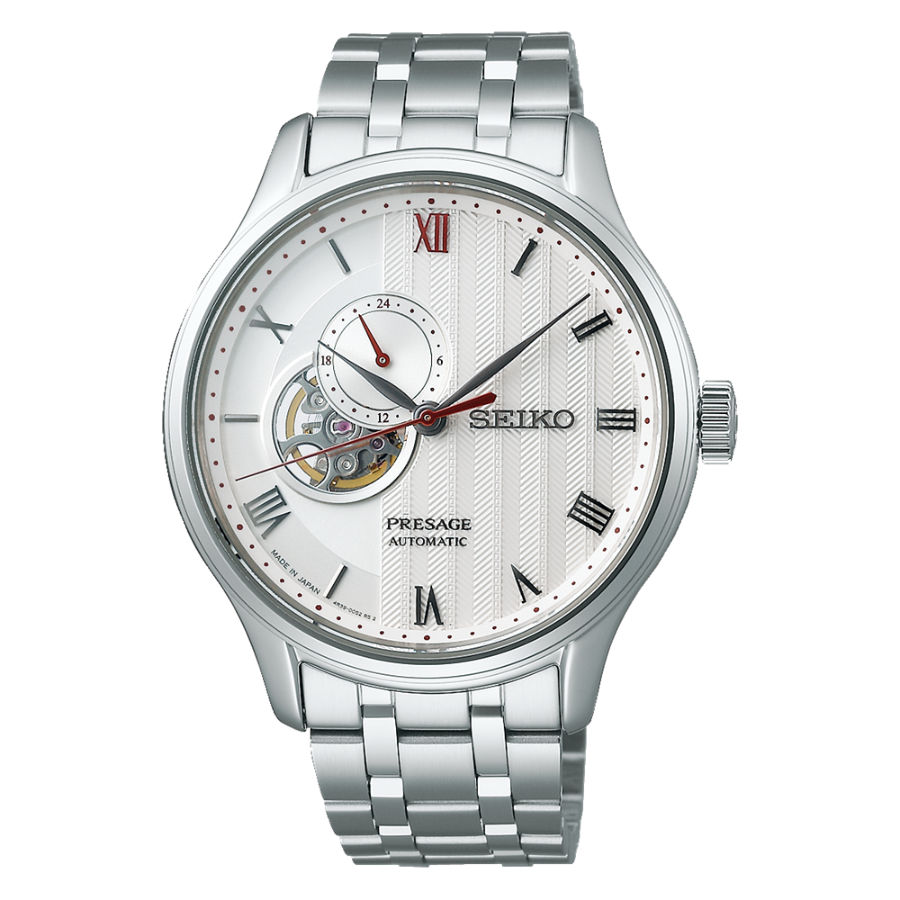 Seiko Presage Japanese Garden Automatic White Dial SS Watch - SSA443J1
