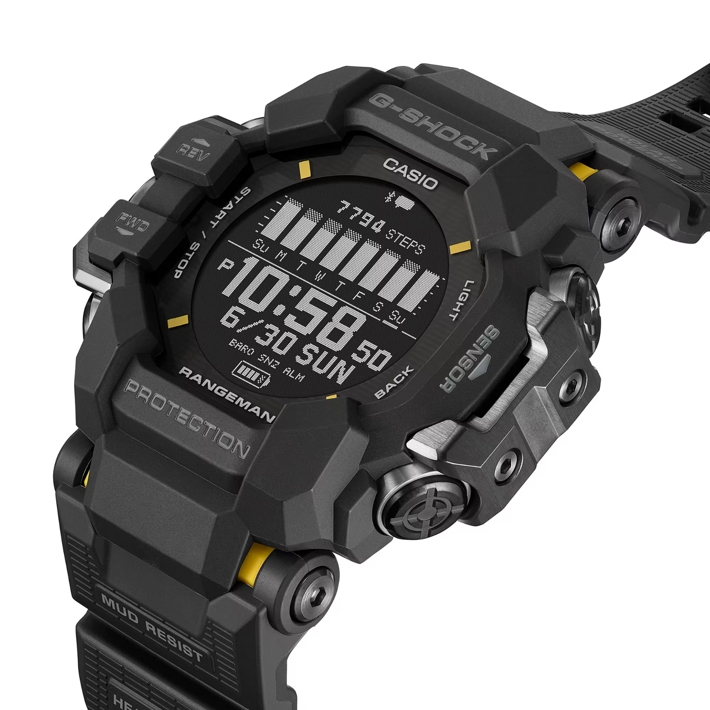 Casio G-Shock Rangeman Resin Solar Heart Rate Monitor Black Watch GPR-H1000-1
